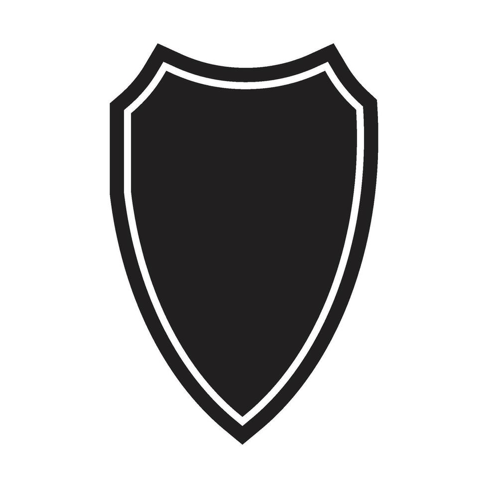 black shield icon vector
