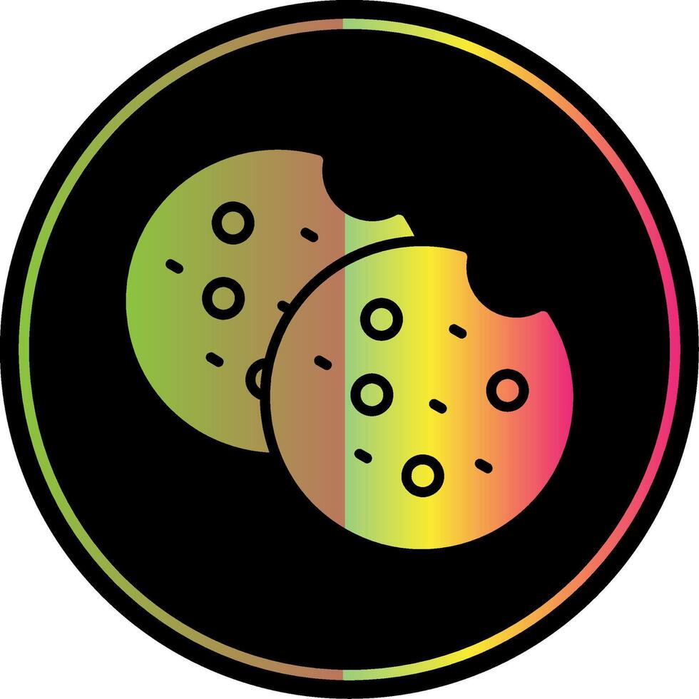 Cookies Glyph Due Color Icon Design vector