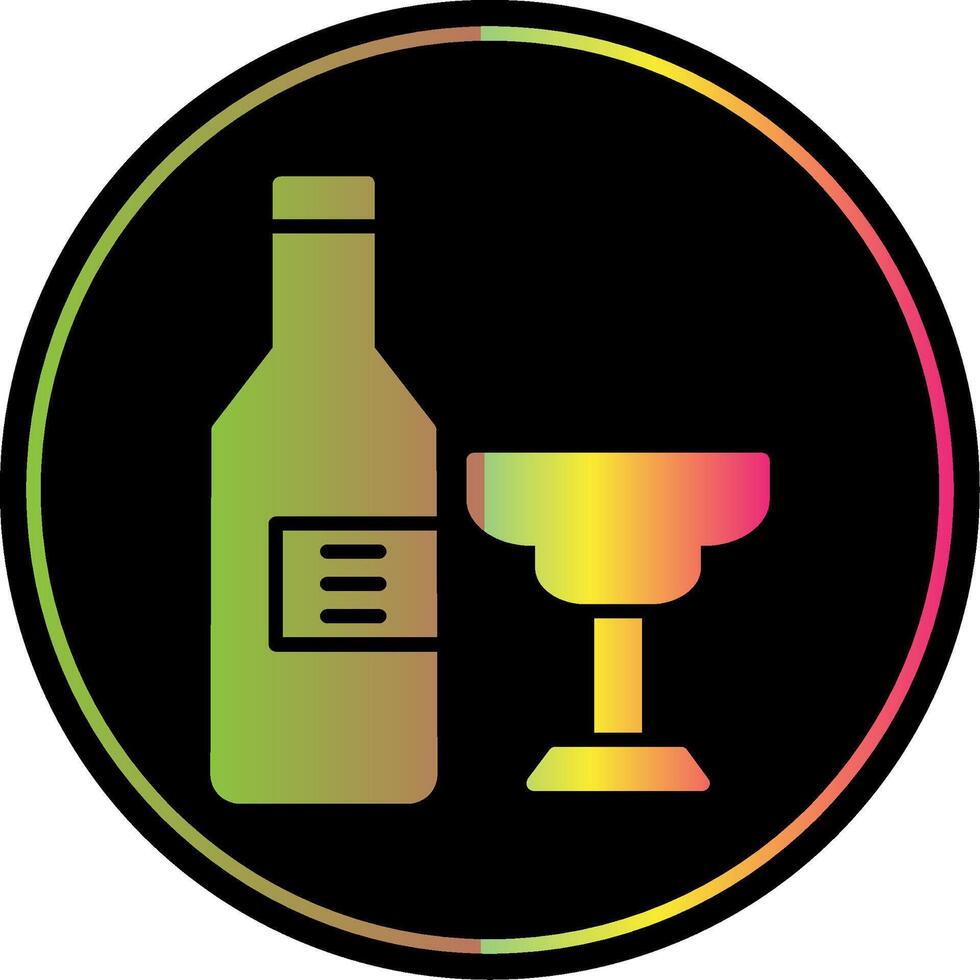 Alcohol Glyph Due Color Icon Design vector