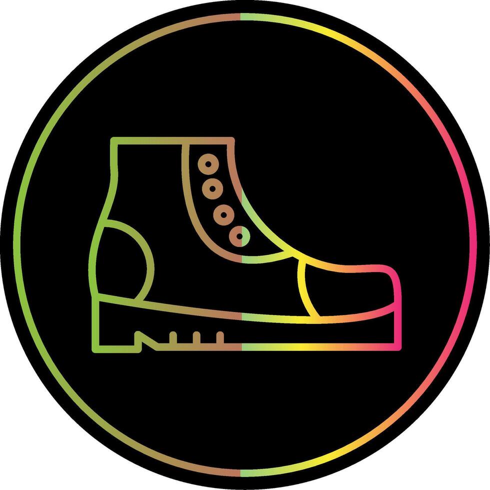 Boots Line Gradient Due Color Icon Design vector