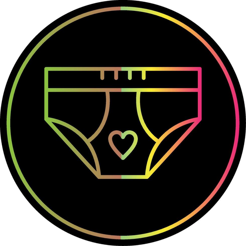 Underwear Line Gradient Due Color Icon Design vector