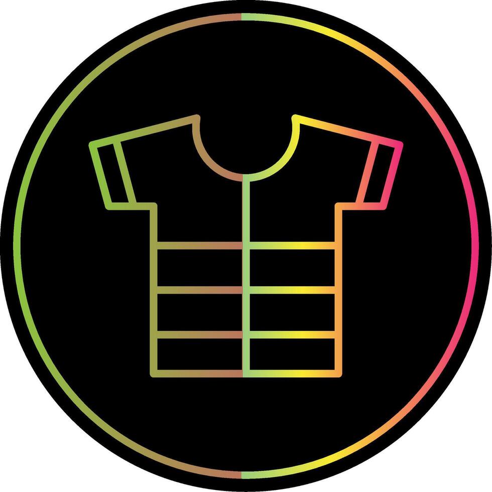 Shirt Line Gradient Due Color Icon Design vector