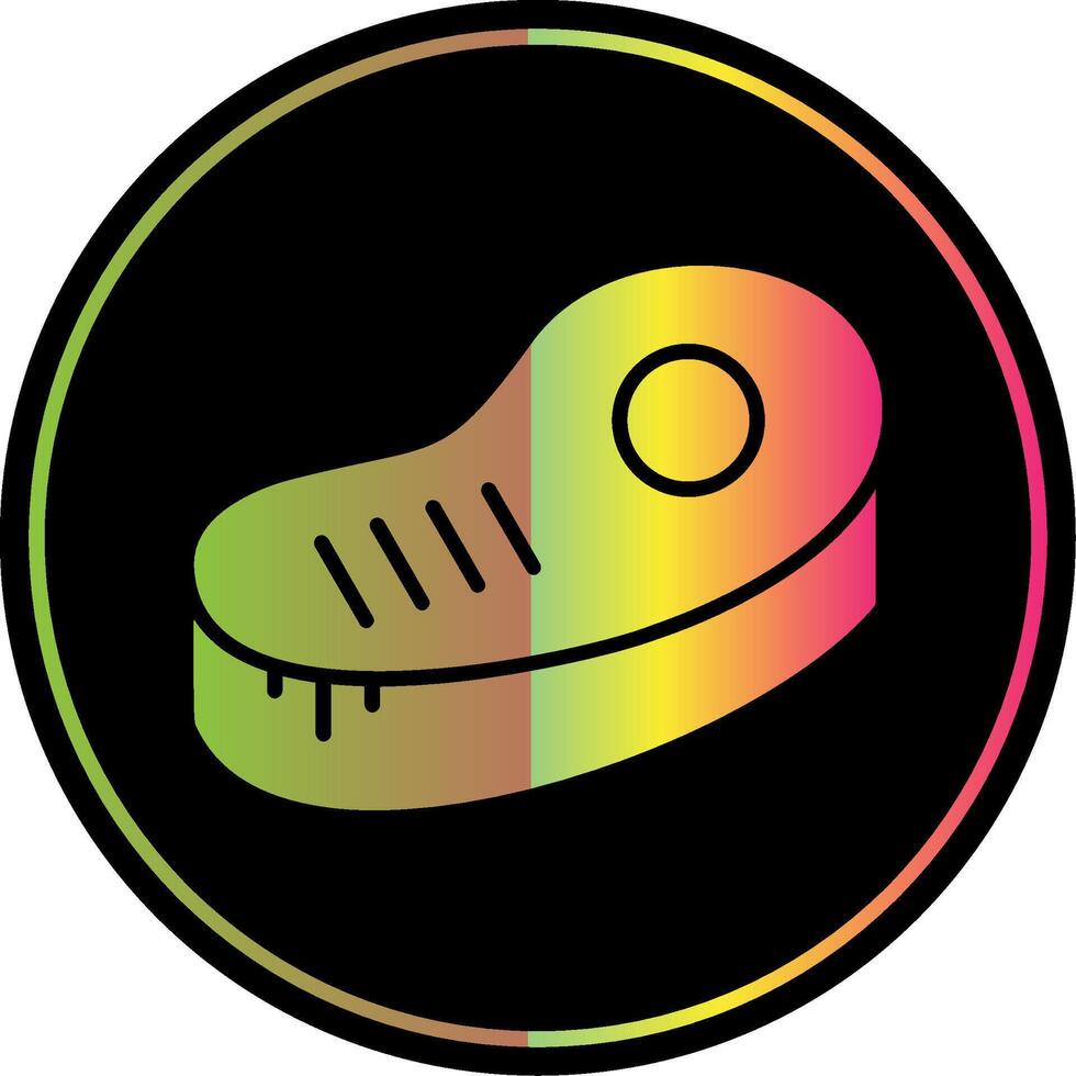 Steak Glyph Due Color Icon Design vector