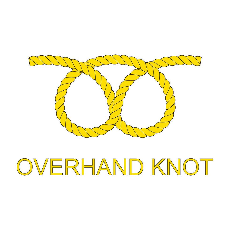 knotted rope icon with rope vector