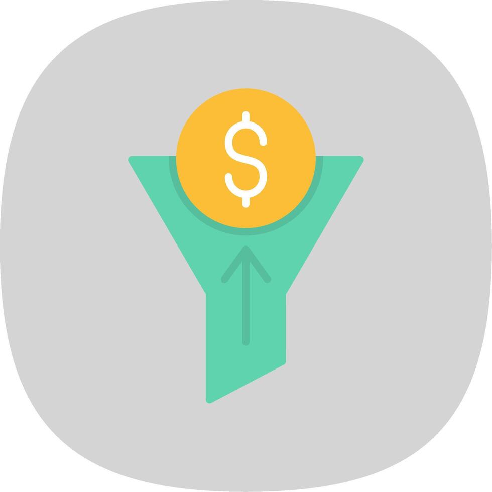 Traffic Conversion Flat Curve Icon Design vector