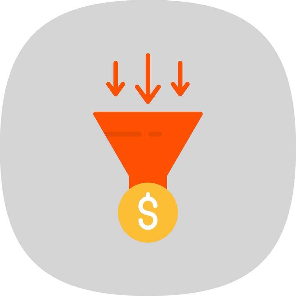 Conversion Optimization Flat Curve Icon Design vector