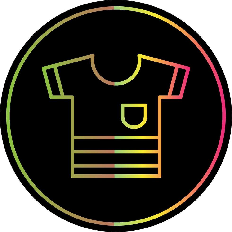 Shirt Line Gradient Due Color Icon Design vector