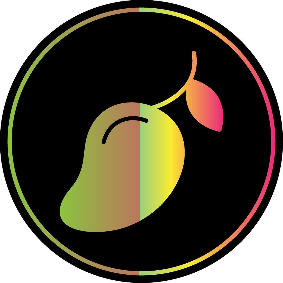 Mango Glyph Due Color Icon Design vector