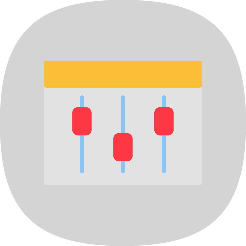 Compaign Tweaking Flat Curve Icon Design vector