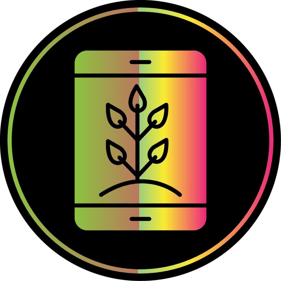 Farming App Glyph Due Color Icon Design vector