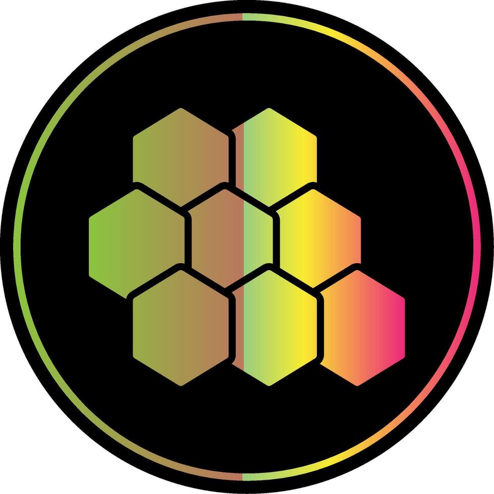 abeja colmena glifo debido color icono diseño vector