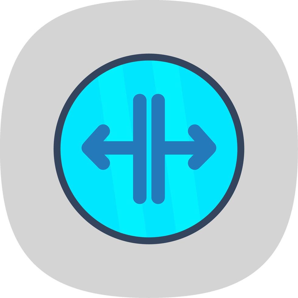 SPLIT Flat Curve Icon Design vector