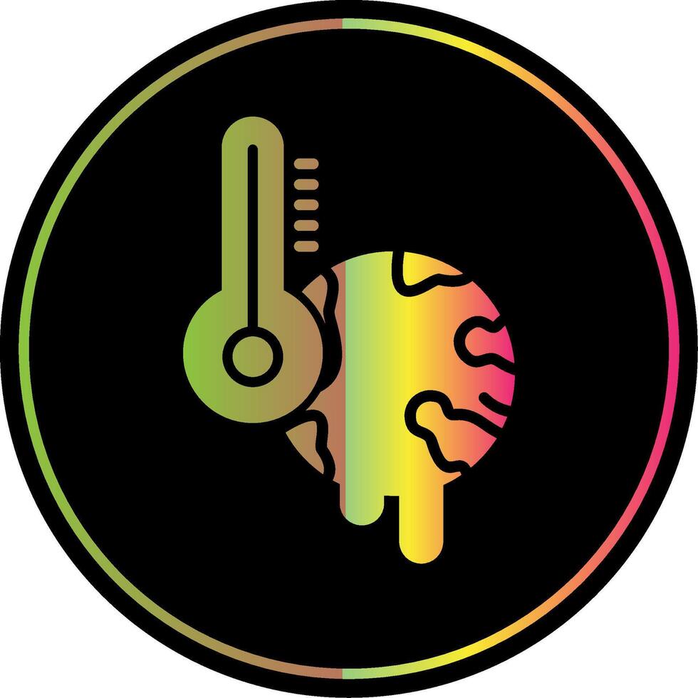 Global Warming Glyph Due Color Icon Design vector