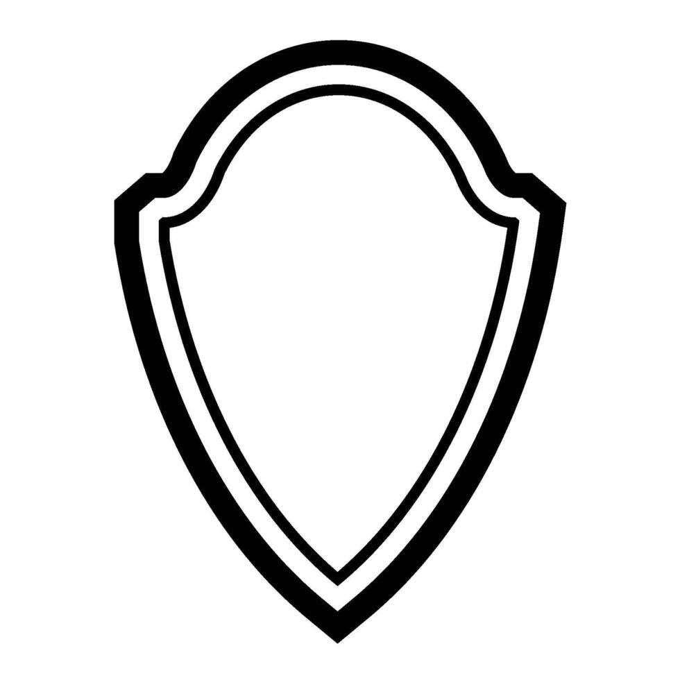 shield icon line vector