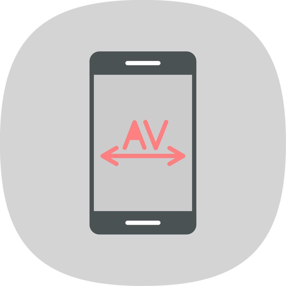 Kerning Flat Curve Icon Design vector
