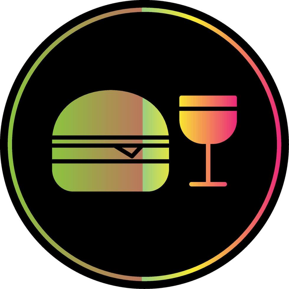 Fast Food Glyph Due Color Icon Design vector