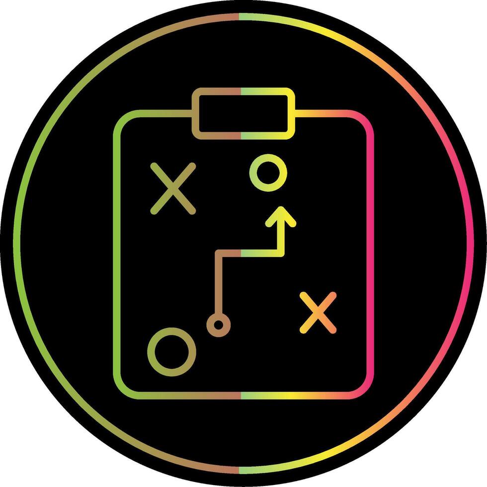 Planning Line Gradient Due Color Icon Design vector