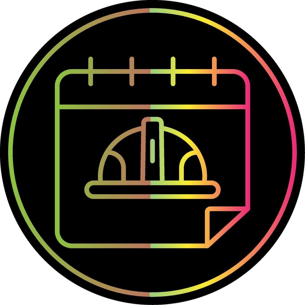 Labour Day Line Gradient Due Color Icon Design vector
