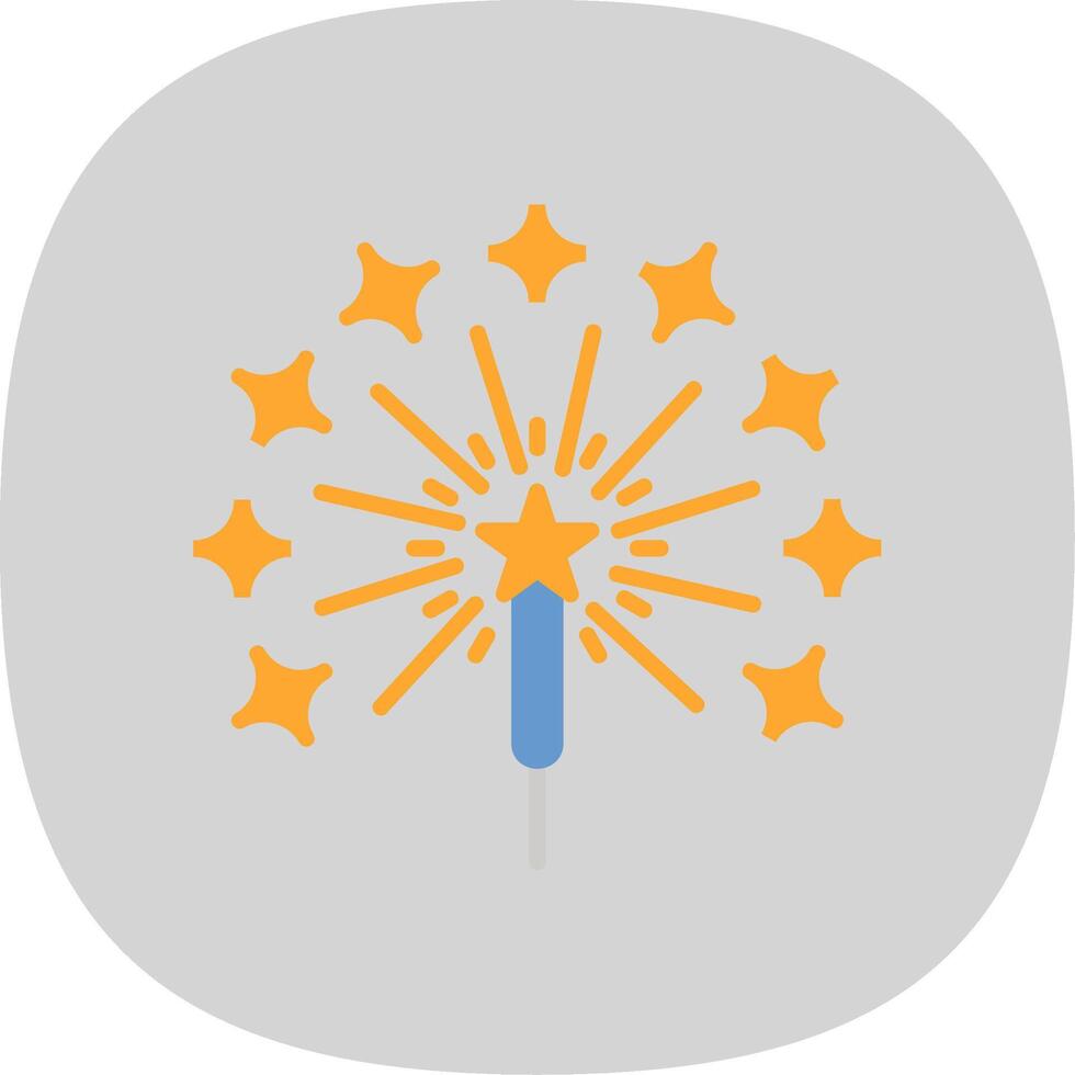 Bengal Light Flat Curve Icon Design vector