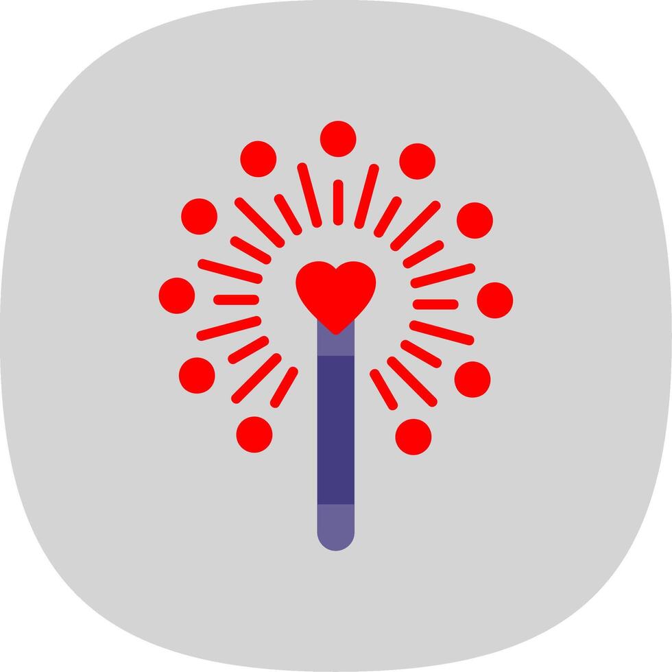 Magic Wand Flat Curve Icon Design vector