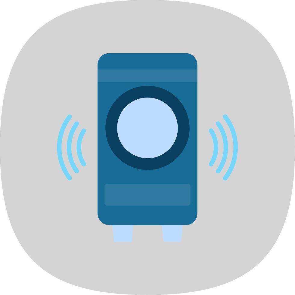 Woofer Flat Curve Icon Design vector