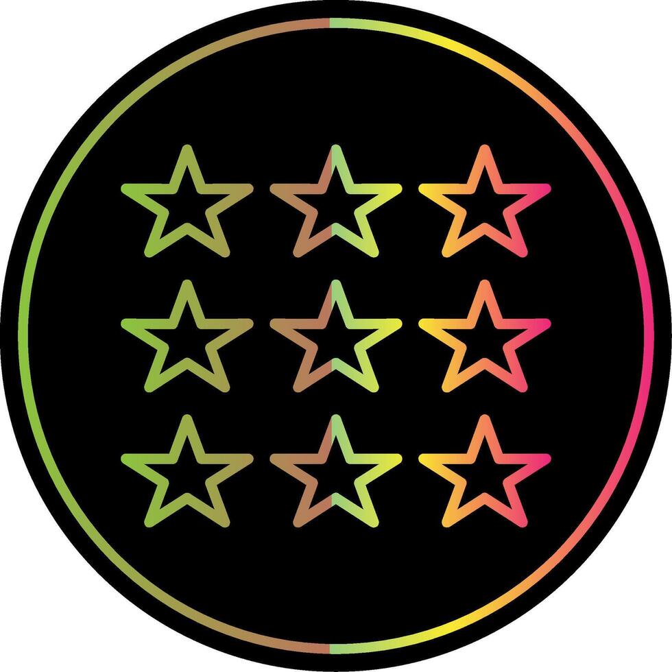 Stars Line Gradient Due Color Icon Design vector