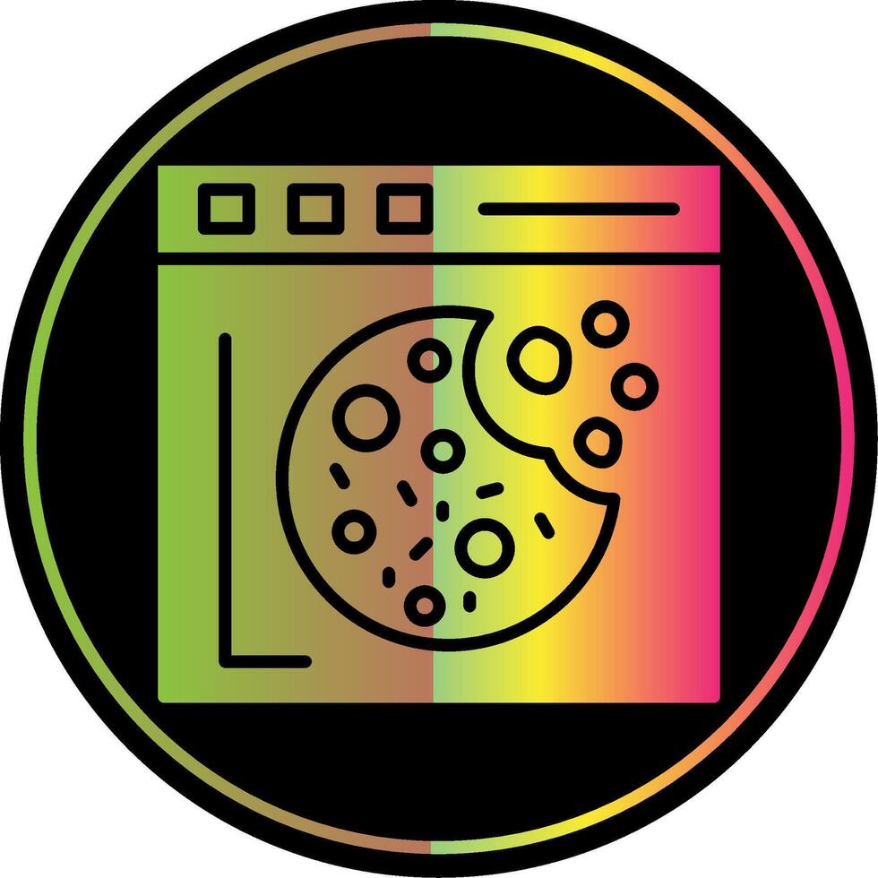 Cookies Glyph Due Color Icon Design vector