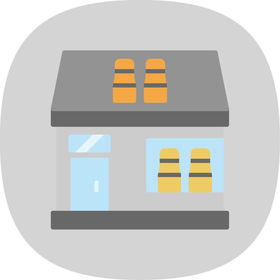 Off License Flat Curve Icon Design vector