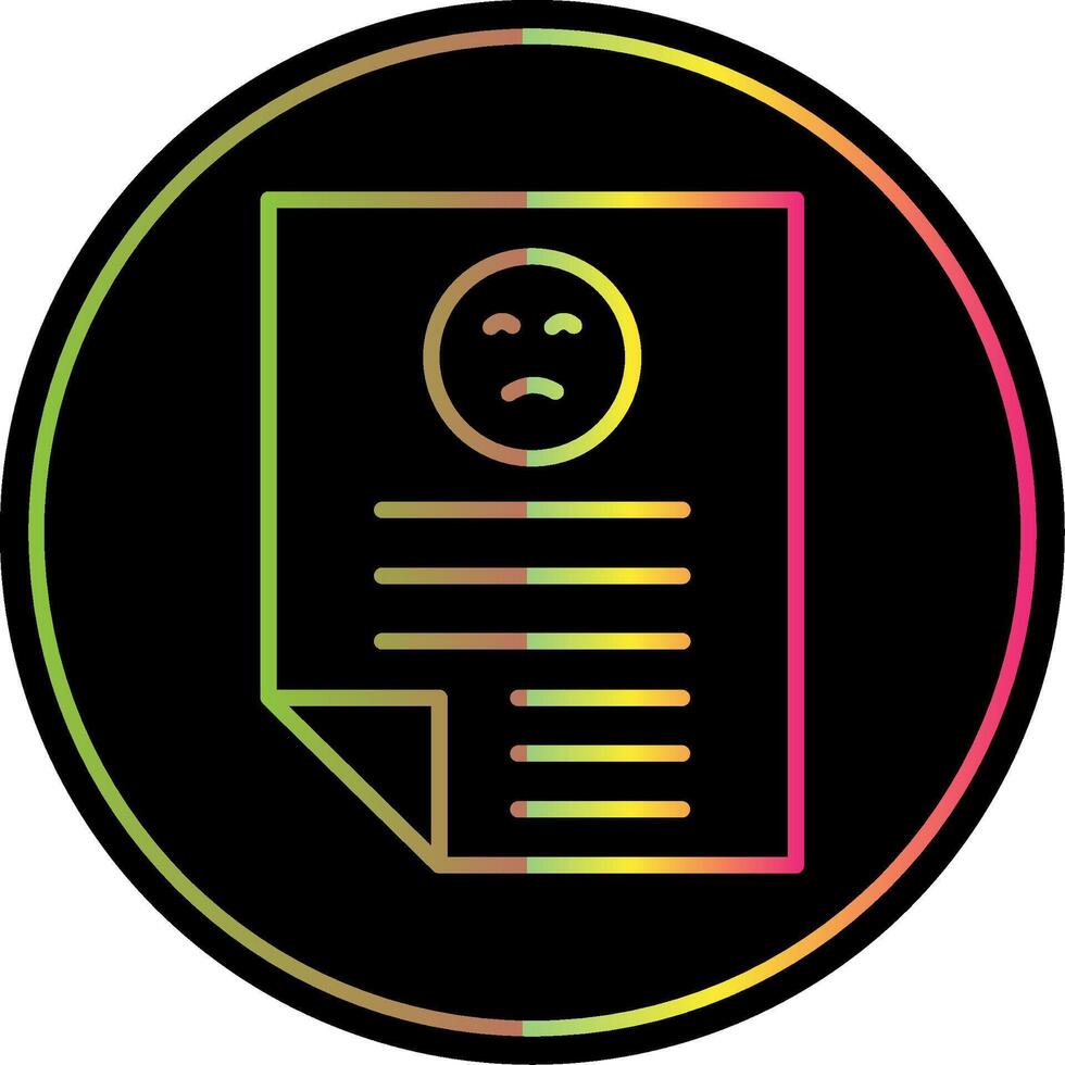Bad Review Line Gradient Due Color Icon Design vector