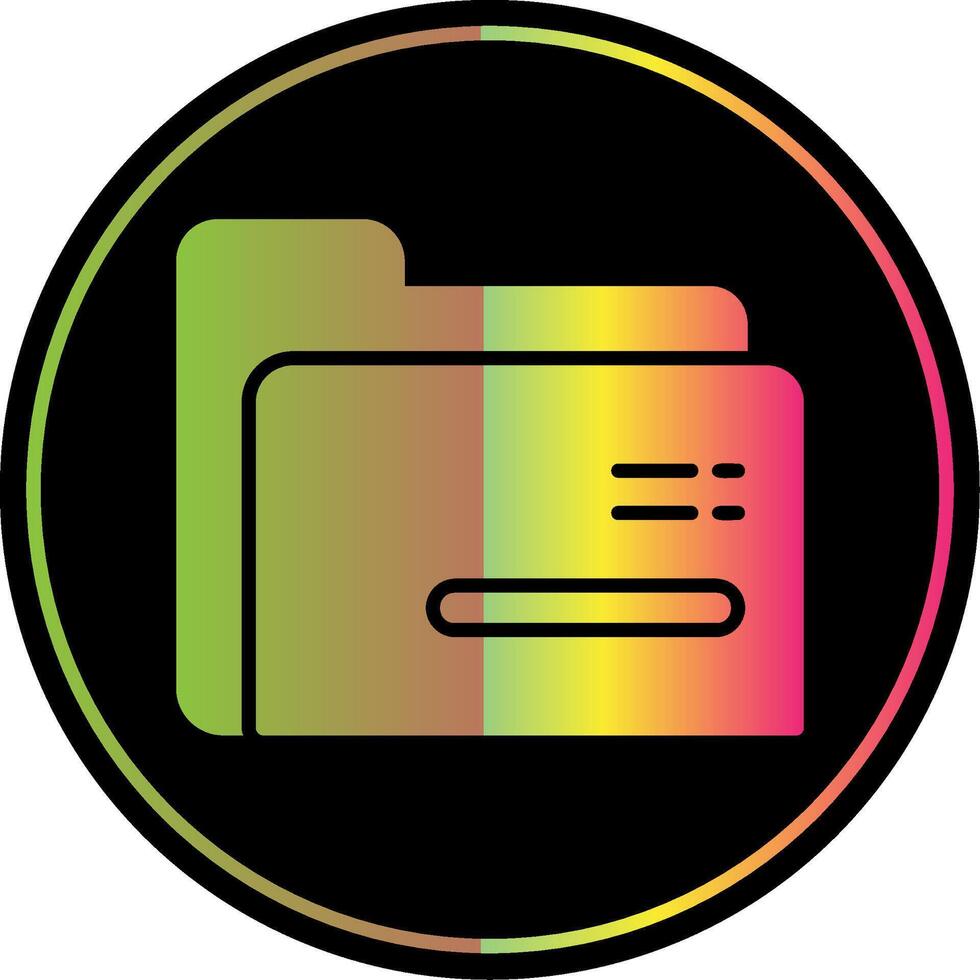 Folder Glyph Due Color Icon Design vector