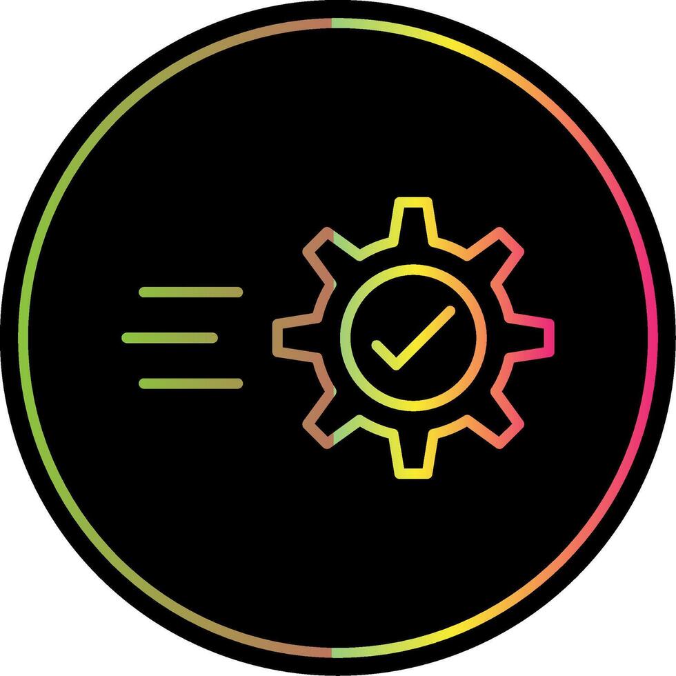 Gears Line Gradient Due Color Icon Design vector