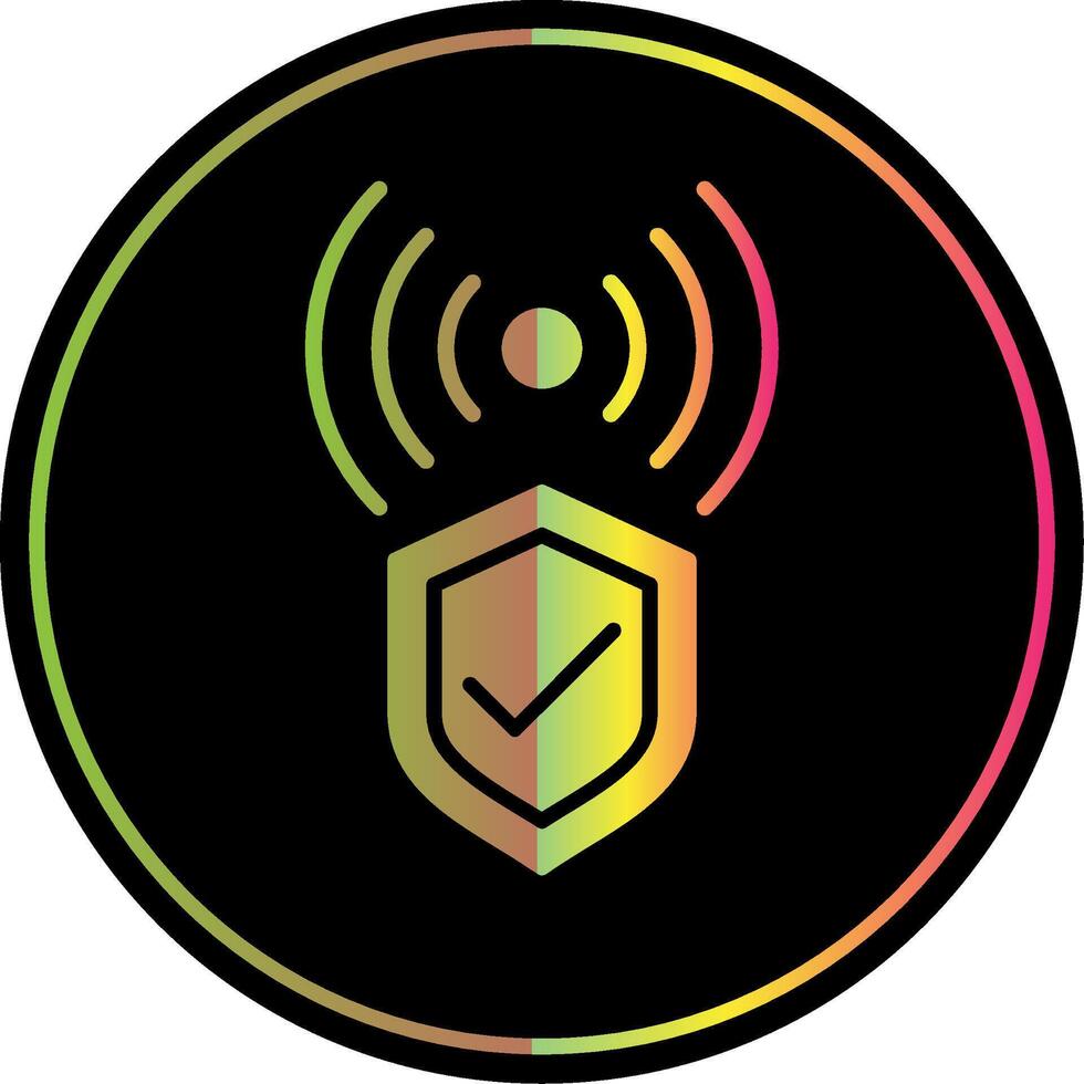 Wifi Signal Glyph Due Color Icon Design vector