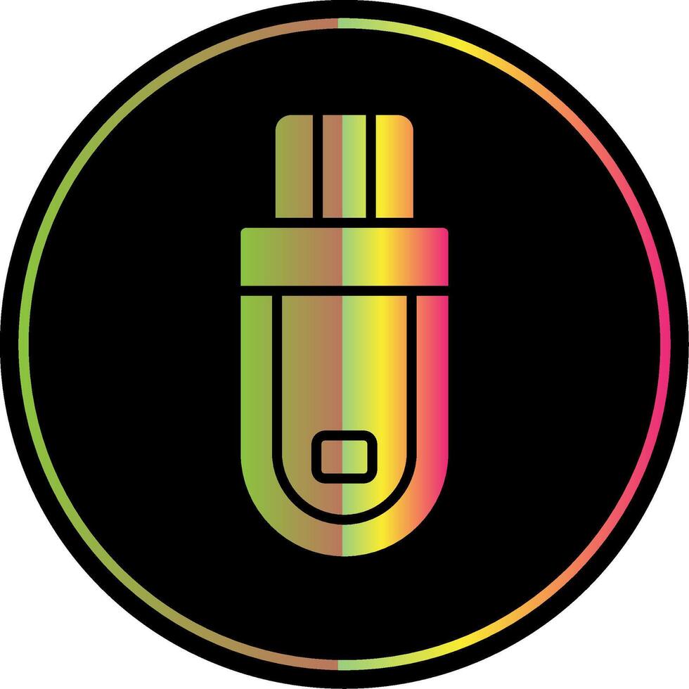 Flash Drive Glyph Due Color Icon Design vector