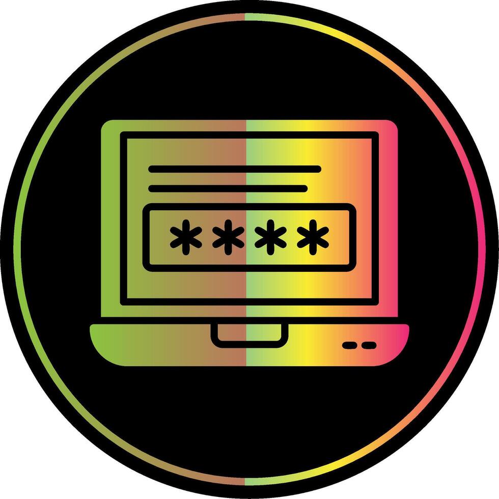 Laptop Glyph Due Color Icon Design vector