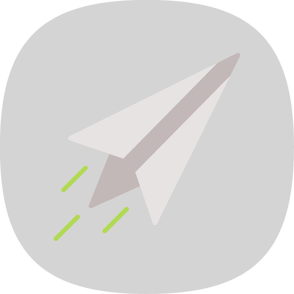 Paper Plane Flat Curve Icon Design vector