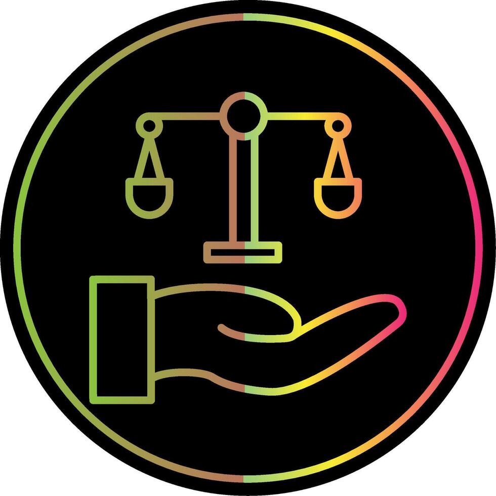 Fair Line Gradient Due Color Icon Design vector