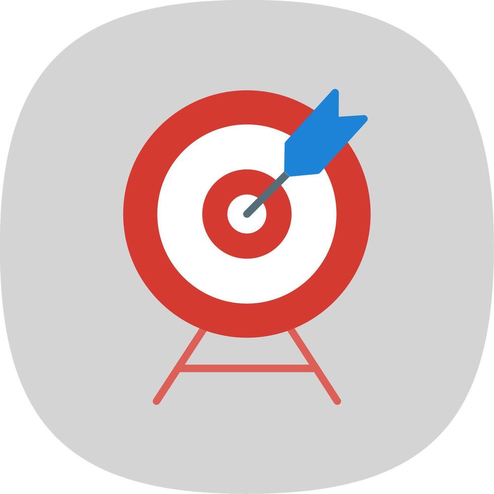 Target Flat Curve Icon Design vector