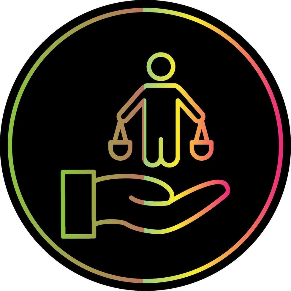 Dicision Line Gradient Due Color Icon Design vector