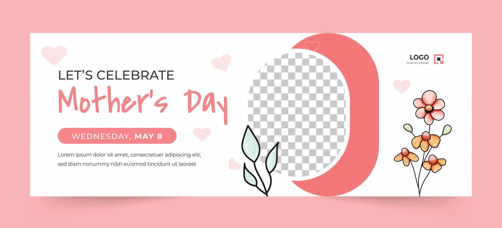 Mother's day social media cover banner vector