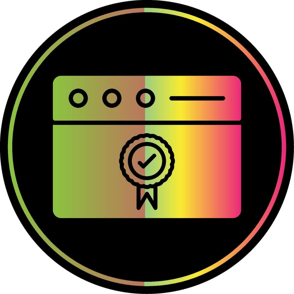 Quality Site Glyph Due Color Icon Design vector