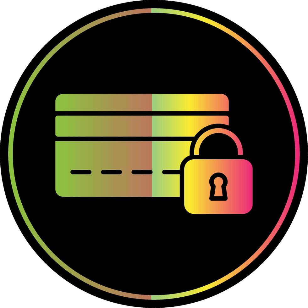 Credit Card Security Glyph Due Color Icon Design vector