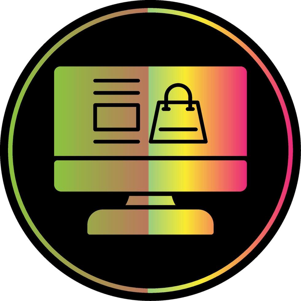 Digital Goods Glyph Due Color Icon Design vector