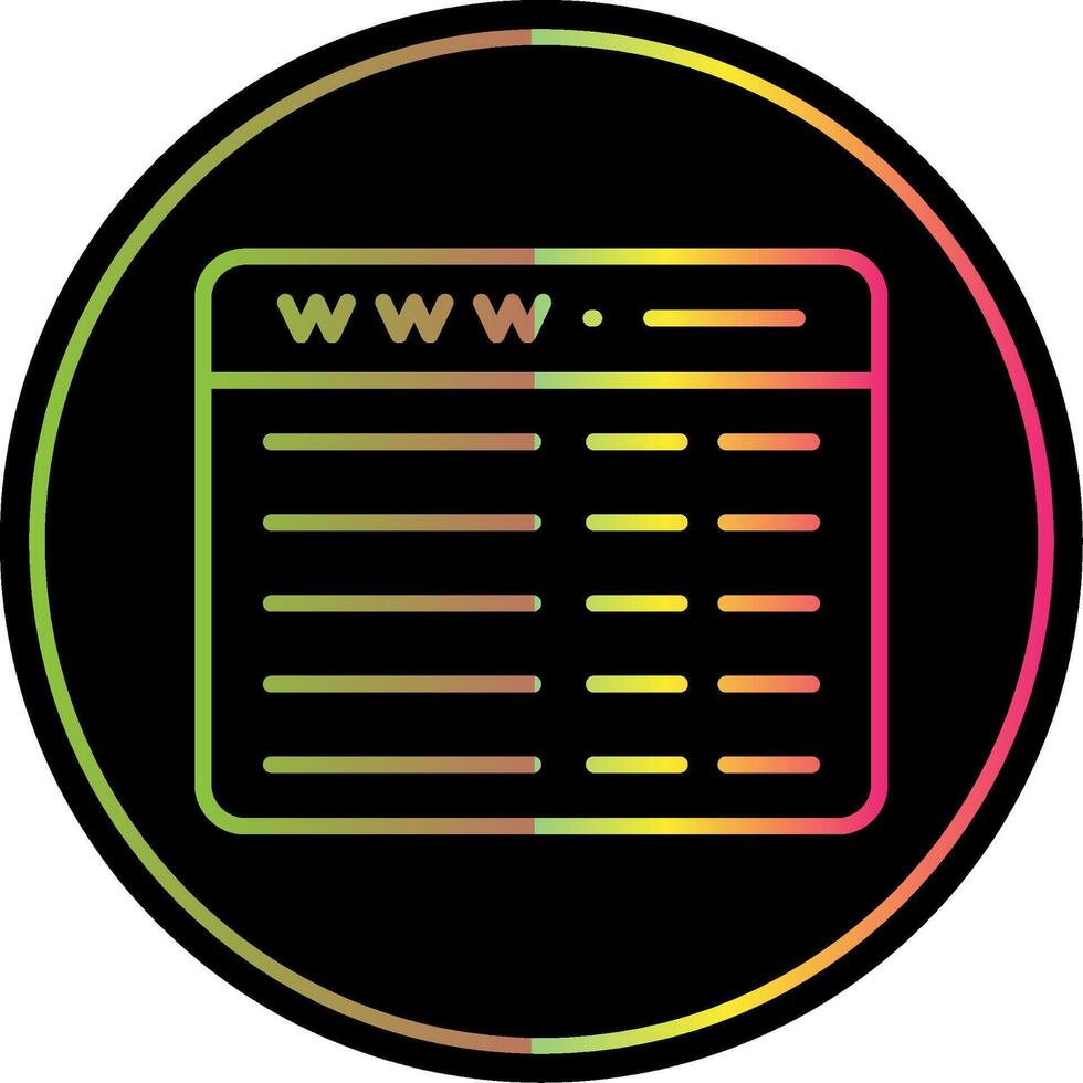 Web Programming Line Gradient Due Color Icon Design vector