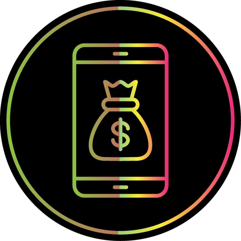 Smartphone Line Gradient Due Color Icon Design vector