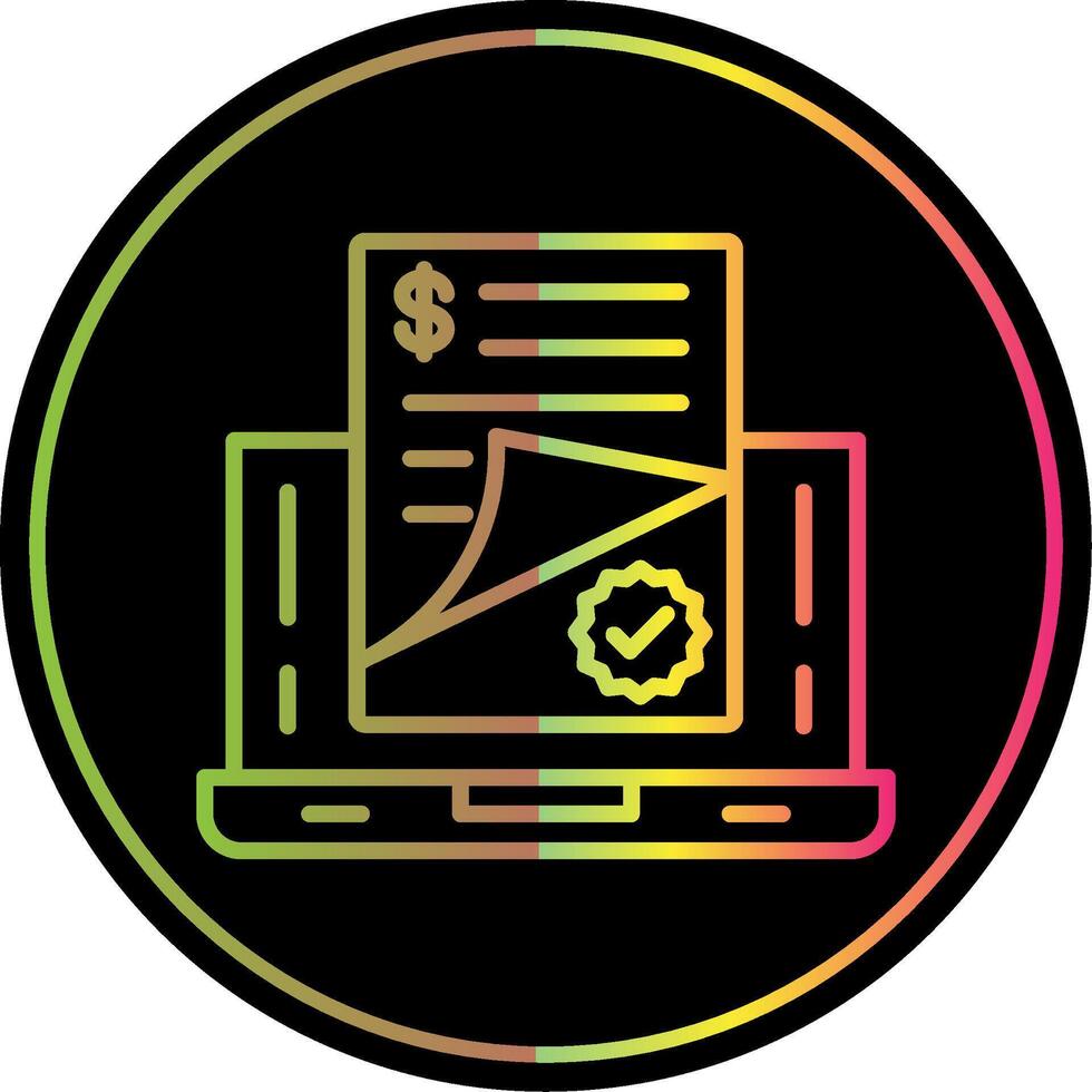 Release Line Gradient Due Color Icon Design vector