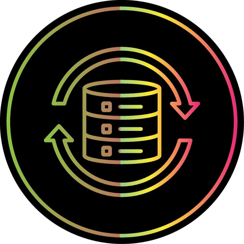 Data Synchronization Line Gradient Due Color Icon Design vector