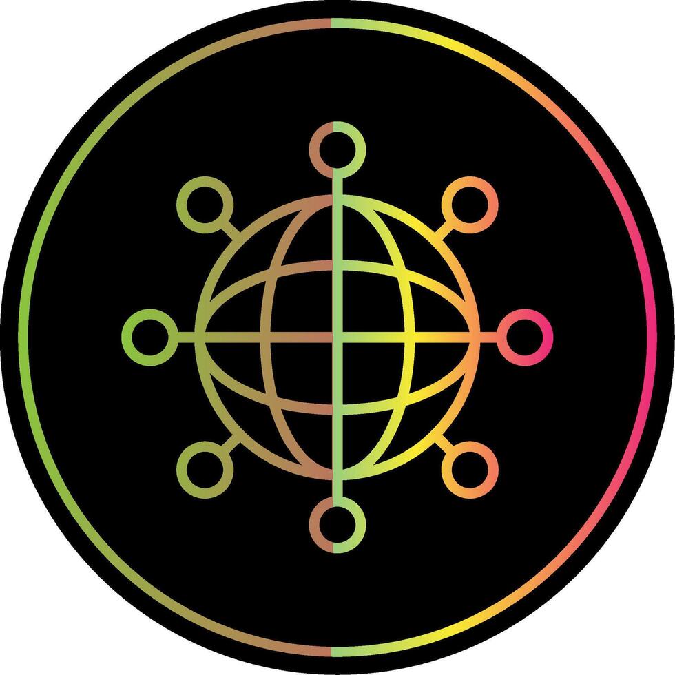 Internet Line Gradient Due Color Icon Design vector