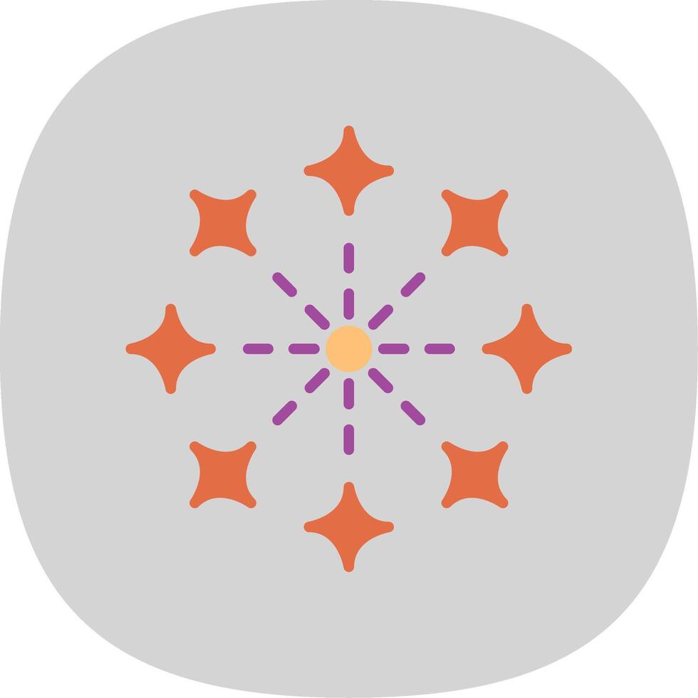 Lights Flat Curve Icon Design vector