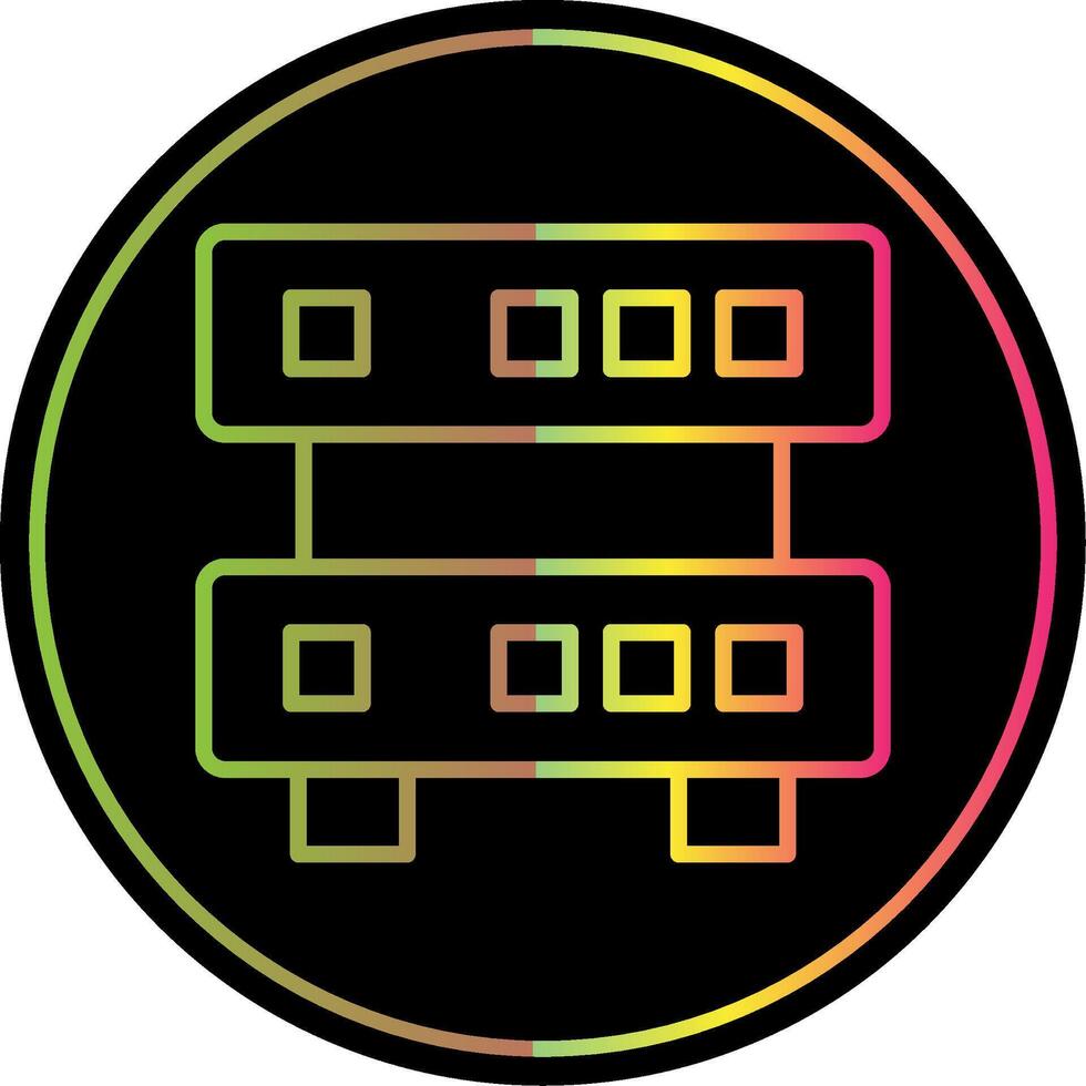 Data Quality Line Gradient Due Color Icon Design vector
