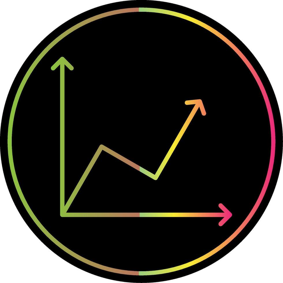 Line Circle Multi Circle Chart Line Gradient Due Color Icon Design vector